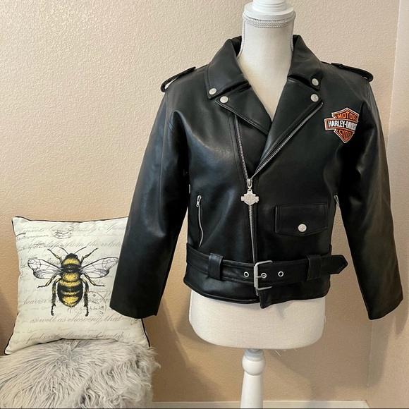 Harley Davidson women’s moto faux leather jacket M - Picture 2 of 10